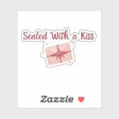 Mit einem Kuss versiegelt Aufkleber | Romantisches (Blatt)