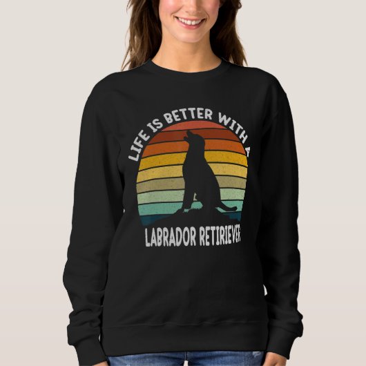 Mit einem Labrador Retriever Vater Lab Mutter Lab Sweatshirt (Vorderseite)