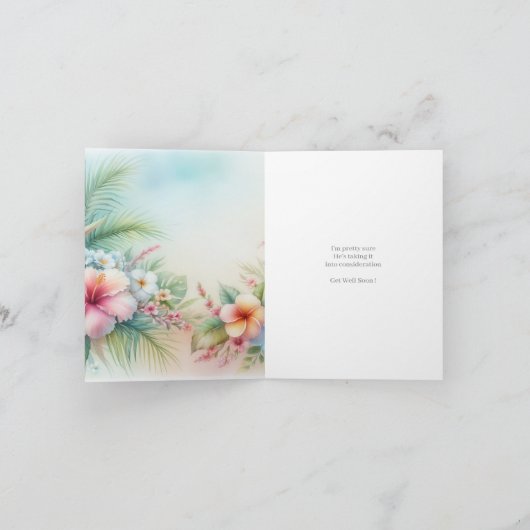 Mit einem Lächeln erleben Sie bald einen guten Rut Dankeskarte (Innenseite)