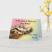 Mit einem Lächelnden Alligator eine gute Karte erh (Gelbe Blume)