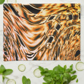 Mit einem leichten Schatten von Korallen in Gold g Geschirrtuch (Gefaltet)