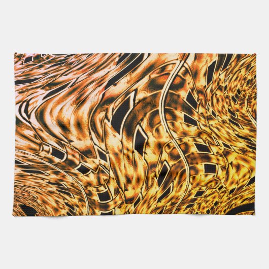 Mit einem leichten Schatten von Korallen in Gold g Geschirrtuch (Horizontal)