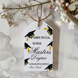 Mit einem Master-Abschluss-Abschluss-Geschenk perf Geschenkanhänger