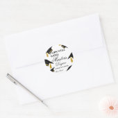 Mit einem Master-Abschluss-Abschluss-Geschenk perf Runder Aufkleber (Umschlag)