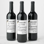 Mit einem Master-Abschluss-Abschluss-Geschenk perf Weinetikett (Flaschen)