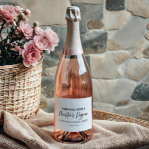 Mit einem Master-Grad-Abschluss-Geschenk gut paare Schaumweinetikett