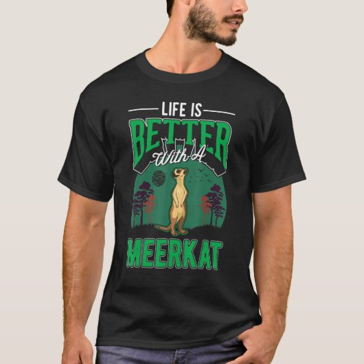 mit einem Meerkat T-Shirt (Vorderseite)