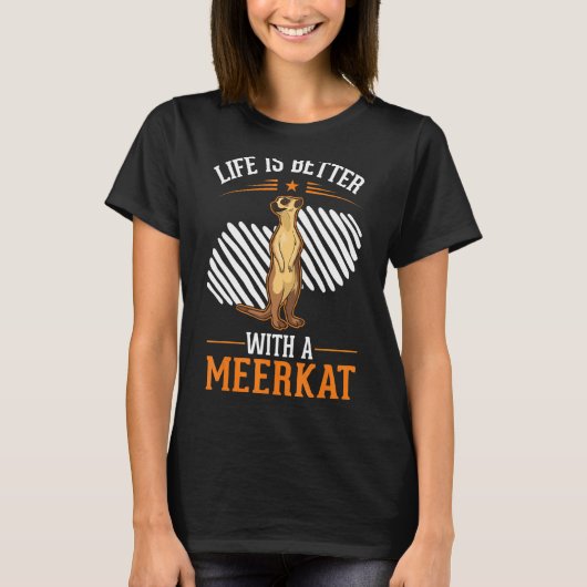 mit einem Meerkat T-Shirt (Vorderseite)