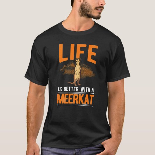 mit einem Meerkat T-Shirt (Vorderseite)
