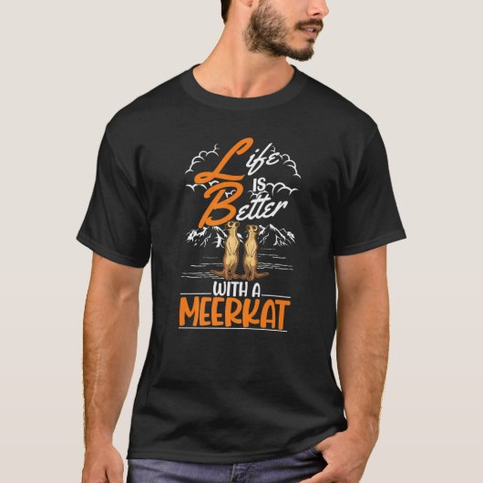 mit einem Meerkat T-Shirt (Vorderseite)