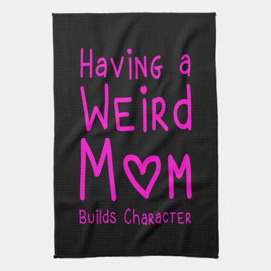 mit einem merkwürdigen Mama-Builder-Zeichen Geschirrtuch (Vertikal)