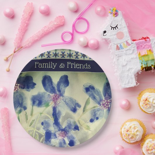 mit einem Mix von Mustern Pappteller (Party)