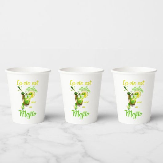 Mit einem Mojito ist das Leben besser Pappbecher (Multi)