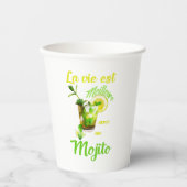 Mit einem Mojito ist das Leben besser Pappbecher (Vorderseite)