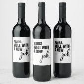 Mit einem neuen Job Wine Label gut paaren Weinetikett (Flaschen)