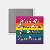 Mit einem offenen Geist werden Sie offen angehalte Magnet (Vorderseite/Rückseite)