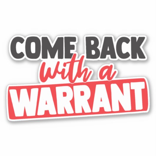 mit einem Optionsschein zurückkommen Aufkleber (Vorderseite)