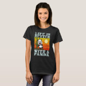 Mit einem Panda Bärentiergerät 3 T-Shirt (Vorne ganz)