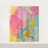 mit einem Pinsel bemalt Wandteppich (Vorderseite)