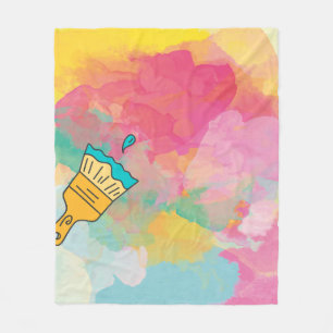 mit einem Pinsel gemalt Fleecedecke