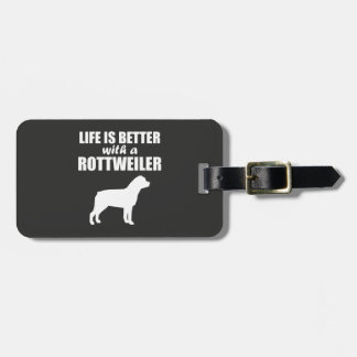 Mit einem Rottweiler Gepäckanhänger