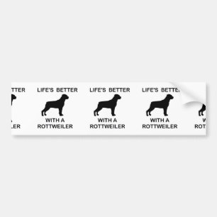 Mit einem Rottweiler ist das Leben besser Autoaufkleber