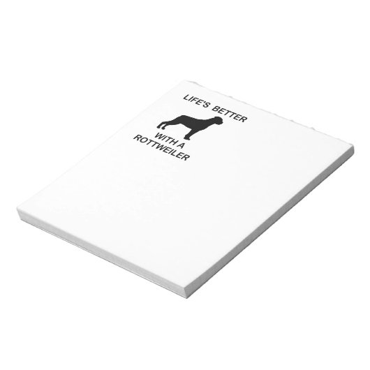 Mit einem Rottweiler ist das Leben besser Notizblock (Rotiert)