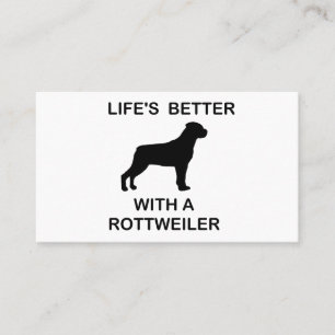 Mit einem Rottweiler ist das Leben besser Visitenkarte