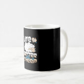 Mit einem Schaf ist das Leben besser. | Geschenk v Kaffeetasse (VorderseiteRechts)