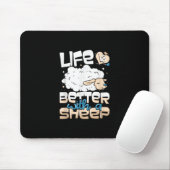 Mit einem Schaf ist das Leben besser. | Geschenk v Mousepad (Mit Mouse)