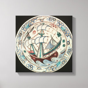 mit einem Schiff gemalt Leinwanddruck