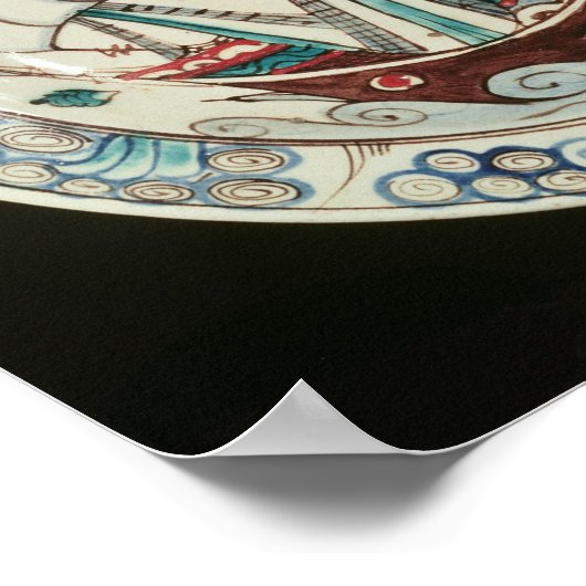 mit einem Schiff gemalt Poster (Ecke)