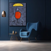 Mit einem Schirm von Paul Klee, Abstrakte Kunst Poster