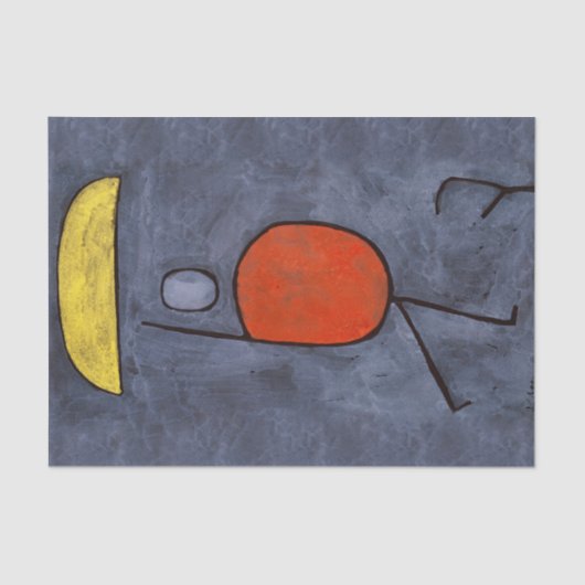 Mit einem Schirm von Paul Klee, Abstrakte Kunst Seidenpapier (Vorderseite)
