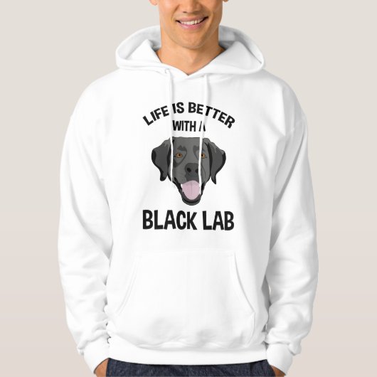 Mit einem schwarzen Labor ist das Leben besser. Hoodie (Vorderseite)