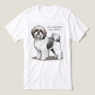 Mit einem Shih Tzu Editable ist das Leben viel bes Tri-Blend Shirt