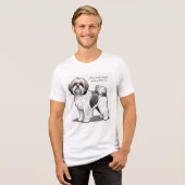 Mit einem Shih Tzu Editable ist das Leben viel bes Tri-Blend Shirt (Vorderseite voll)