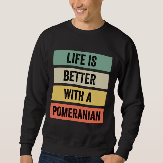 Mit einem Spitz 125 ist das Leben besser. Sweatshirt (Vorderseite)