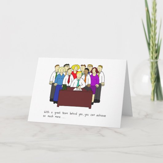 Mit einem tollen Team können Sie mehr erreichen. Karte (Vorderseite)