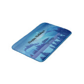 Mit einem Weihnachtsbaum die Straße hinunter fahre Badematte (Schrägansicht)