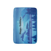 Mit einem Weihnachtsbaum die Straße hinunter fahre Badematte (Vorderseite Vertikal)