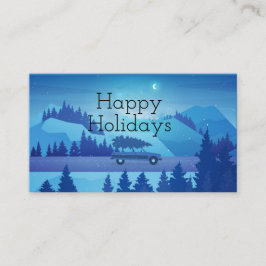 Mit einem Weihnachtsbaum die Straße hinunter fahre Visitenkarte