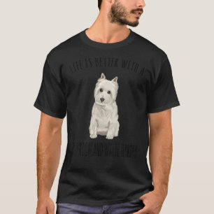 Mit einem West Highland White Terrier Dog T-Shirt