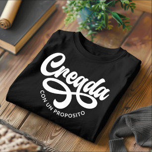 Mit Einem Ziel Erstellt Christliches Spanisches T- T-Shirt