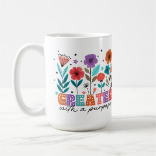 Mit einem Ziel geschaffen Floral Christlich Kaffeetasse