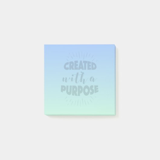 Mit einem Ziel, Spaß und Motivierend Post-it Klebezettel (Vorderseite)