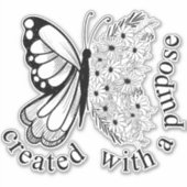 Mit einem Zweck erstellt Aufkleber (Vorderseite)