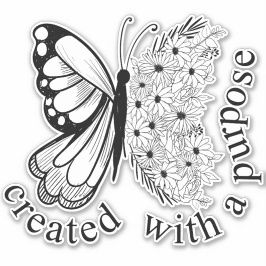 Mit einem Zweck erstellt Aufkleber (Vorderseite)