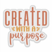 mit einem Zweck erstellt Aufkleber (Vorderseite)