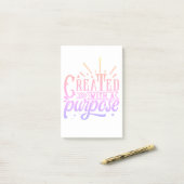 Mit einem Zweck erstellt Post-it Klebezettel (Auf Schreibtisch)